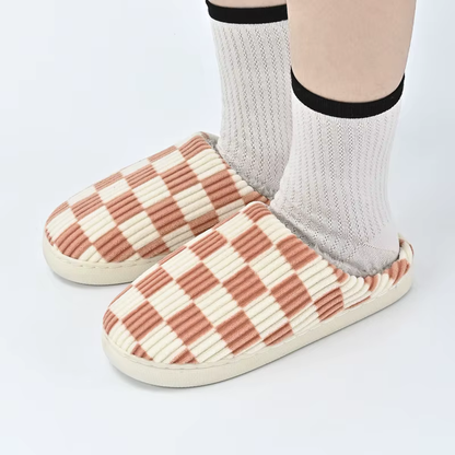 Luna Checkered Slippers