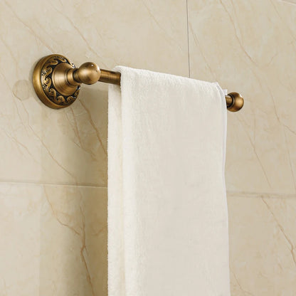 Ornate Bronze Towel Holder