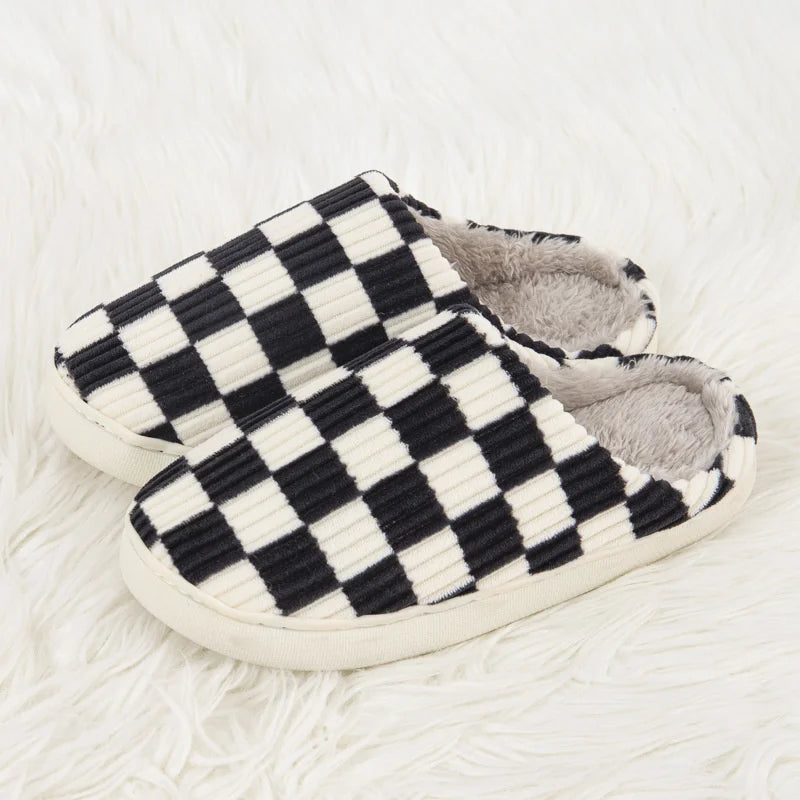 Luna Checkered Slippers