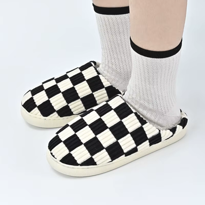 Luna Checkered Slippers