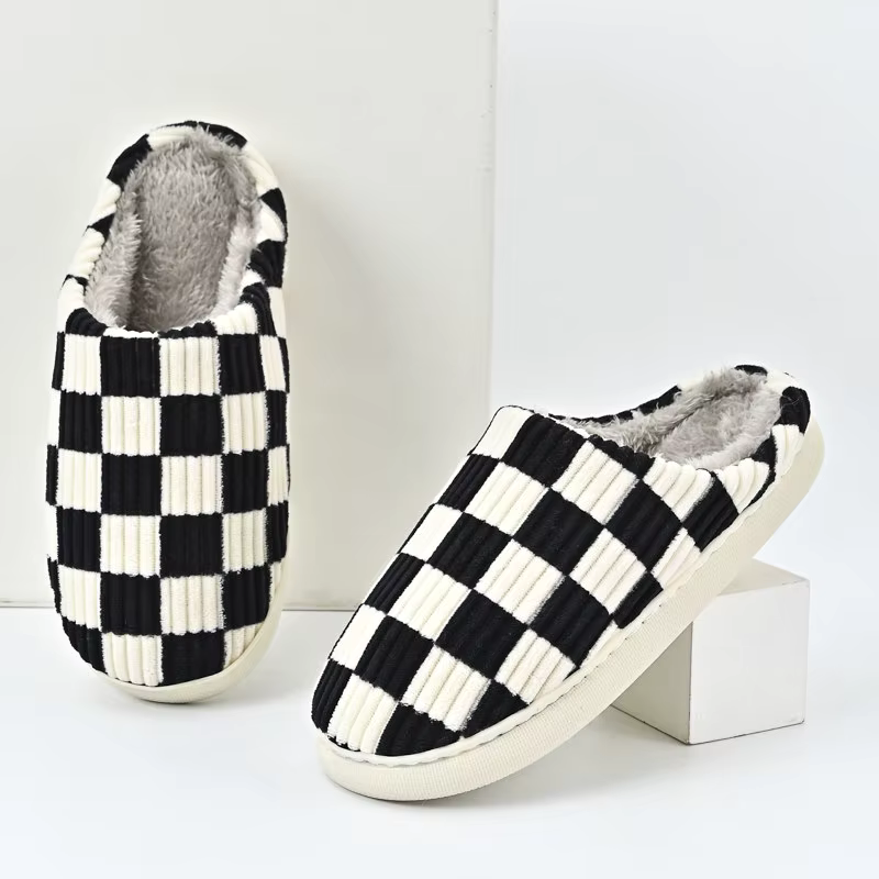 Luna Checkered Slippers