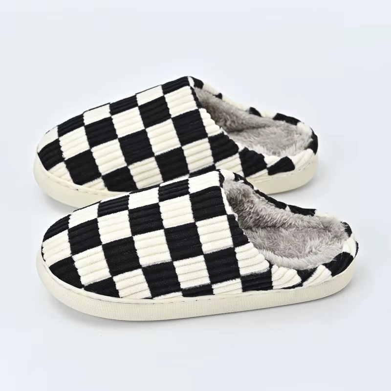 Luna Checkered Slippers