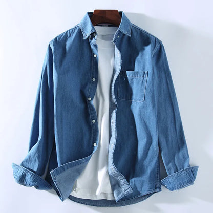 Sturdy Denim Button-Up