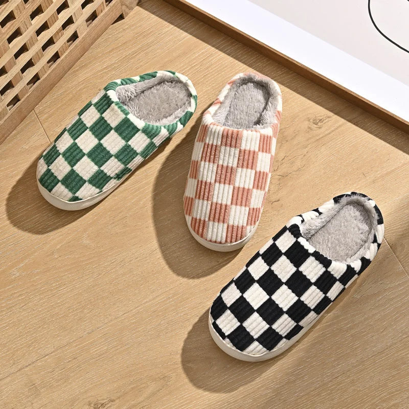 Luna Checkered Slippers