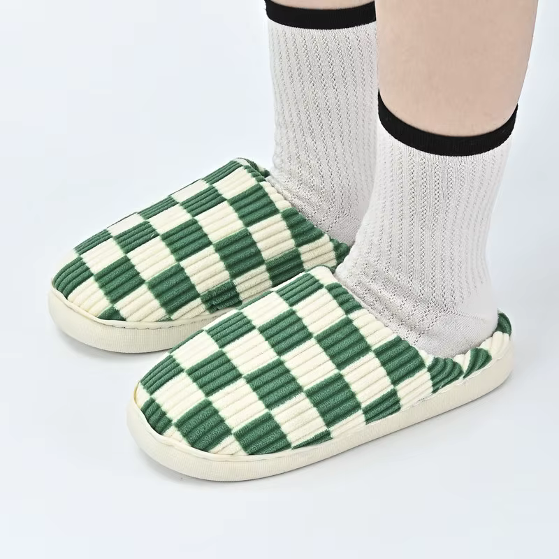 Luna Checkered Slippers