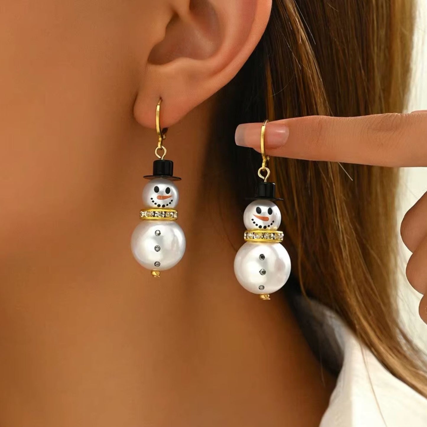 Elsa Snowman Earrings